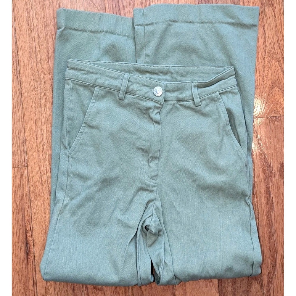 Y2K Festival Olive Green Low Rise Flare Pants Boho Princess Polly Carson 2